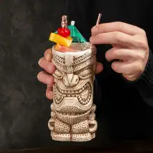 Ceramic Tiki Cocktail Mug