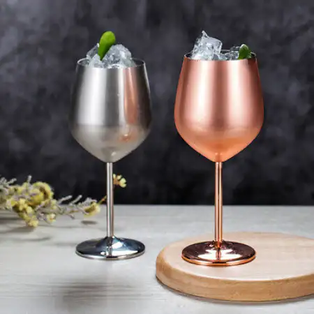 Stainless Steel Cocktail Glass