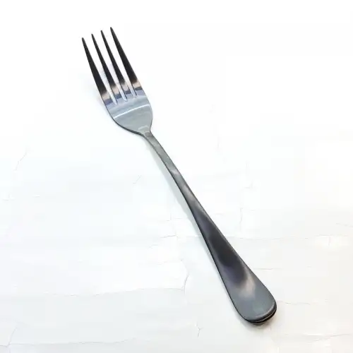#1010201-DF-MBK; Stainless steel dessert fork #MBK