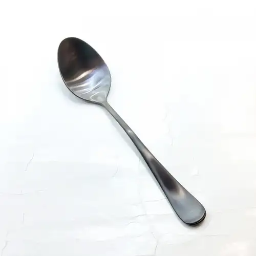 #1010201-DS-MBK; Stainless steel dessert spoon #MBK