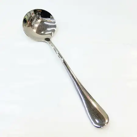 #1010201-SS10; Stainless steel soup spoo..