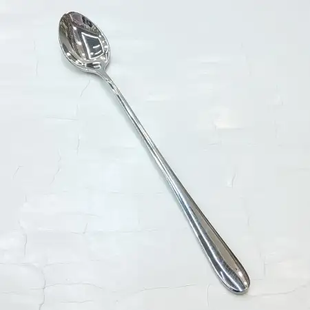 #1084B-7; Stainless steel ice tea spoon..