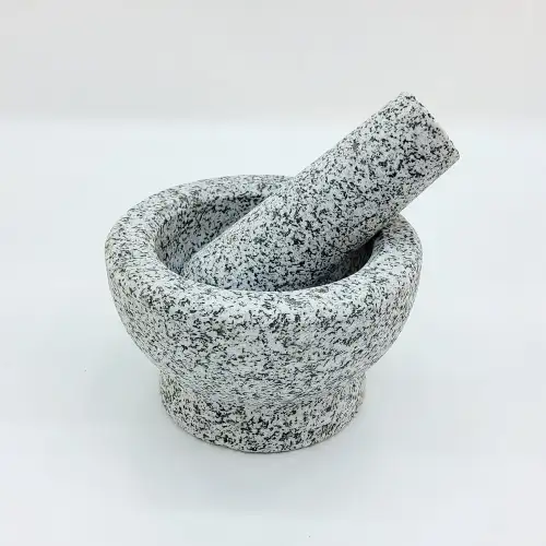 #1308; Mortar and pestle 13x8cm