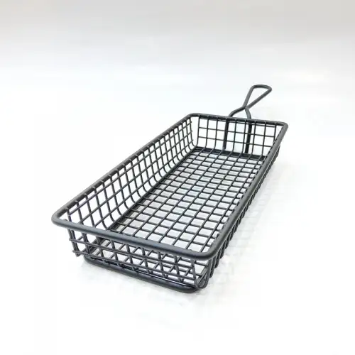 #2151035-BK; Stainless steel mini fries basket 21.5x10cm