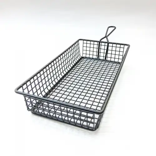 #261345-BK; Stainless steel mini fries basket 26x13cm