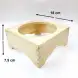 #6MFJ1875; Wooden stone bowl stand 18x7.5cm