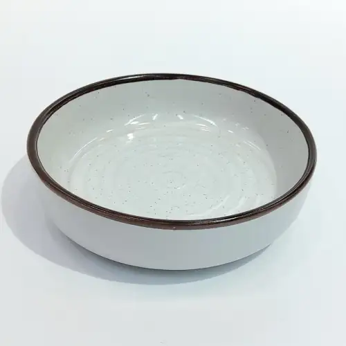 #AA4104-WT; Ceramic sauce dish #F776