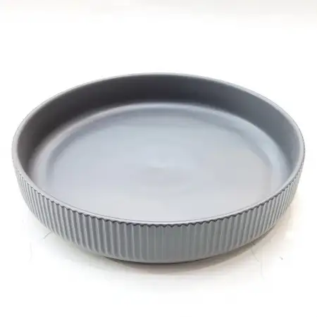 #AA5909GY; Ceramic soup plate 8"- G..