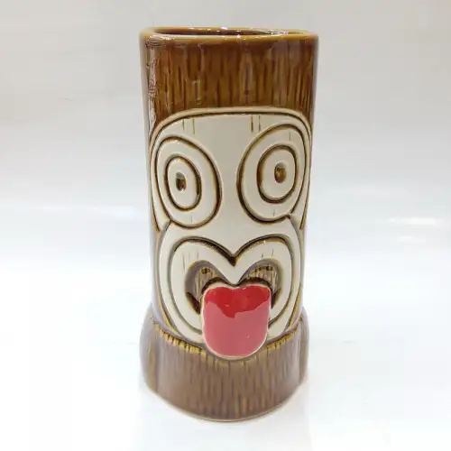 #AB7519; Ceramic tiki cup 450ml
