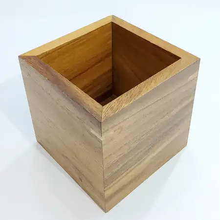 #AC10S10K; Acacia wood organizer H=10cm..