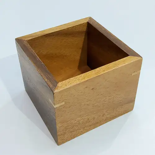 #AC10S8K; Acacia wood organizer H=8cm