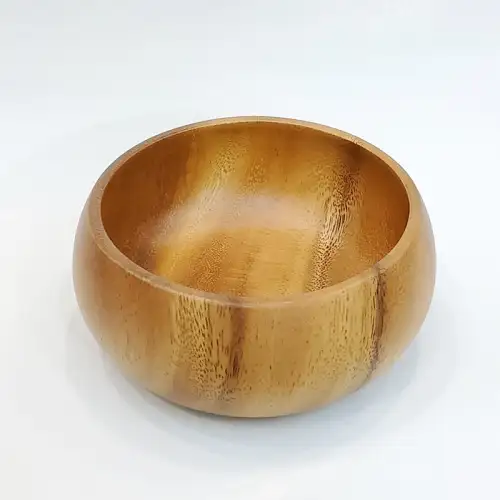 #AC12506W; Acacia wood bowl 12.5cm