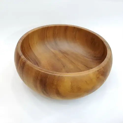 #AC146076W; Acacia wood bowl 14cm