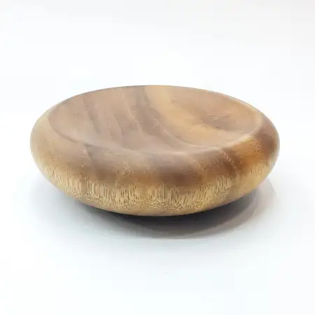 #AC153H; Wooden pebble bowl 15cm  ..