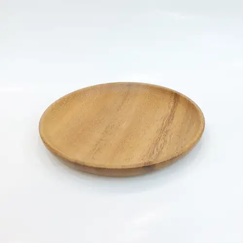 #AC15R; Acacia wood plate 15cm