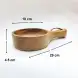 #AC1829; Acacia wood bowl w handle 18cm