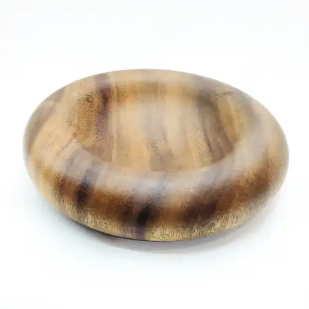 #AC241W; Wooden donut shape bowl 24cm ..