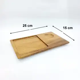 #AC2515W; Acacia wood plate 25x15cm