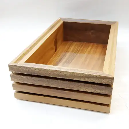 #AC265163KH; Acacia tray 26.5x16.3x7.5cm..