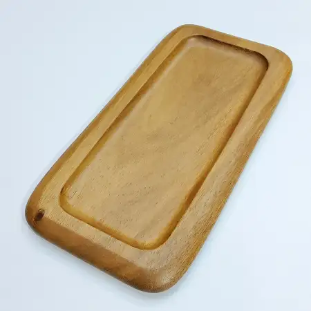 #AC3015P;  Acacia wood plate 30x15cm..