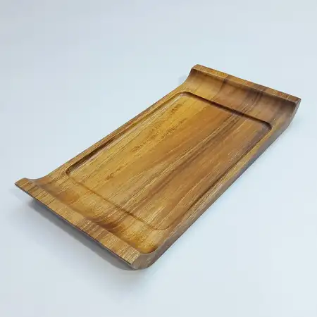 #AC33175;  Acacia wood serving tray 33x1..