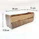 #AC3411K;  Acacia wood crate 34x11cm