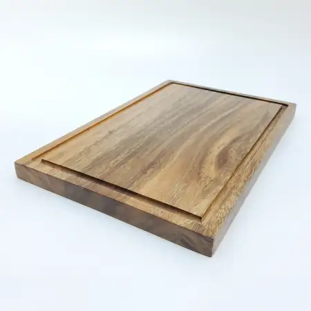 #AC3422;  Acacia wood serving board 34x2..