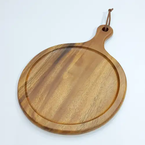 #AC3626;  Acacia wood pizza board 36x26cm