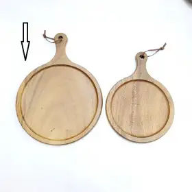 #AC4533;  Acacia wood pizza board 45x33cm