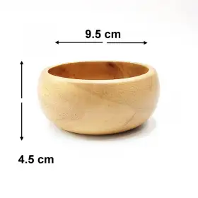 #AC9545W;  Acacia wood bowl 9.5cm