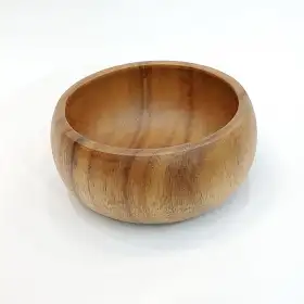 #AC9545W;  Acacia wood bowl 9.5cm
