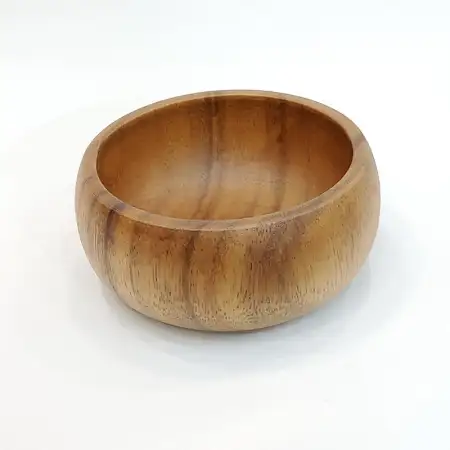 #AC9545W;  Acacia wood bowl 9.5cm..