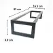 #AG530-99H; Metal frame rect.53x16.3x9.9cm #BK