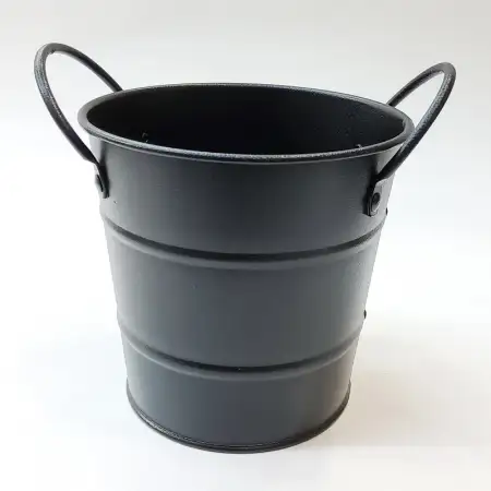 #B010A-BK; Metal bucket 11.5cm black ..
