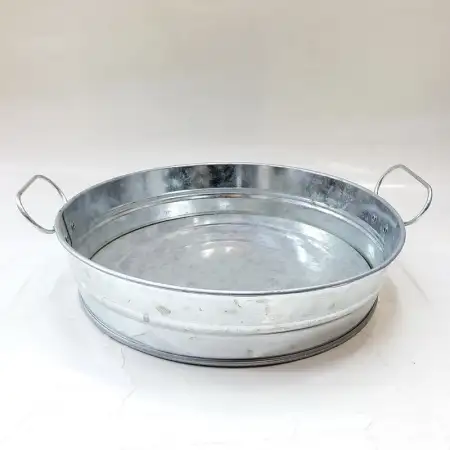 #B259-O; Metal bucket 22x5cm RD Vintage ..