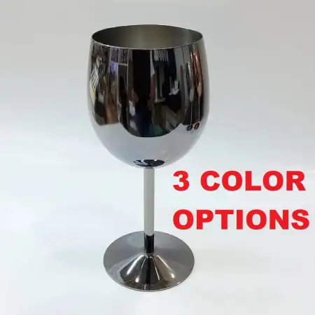#BGRW350; Stainless steel wine glass 350..