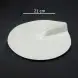 #BS1652-WT; Ceramic edge plate 8.75 inches