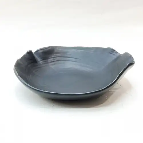 #BS1683-BK; Ceramic deep plate 7.5 inches