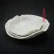 #BS1683-WT; Ceramic deep plate 7.5 inches
