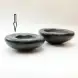 #BS1812-BK; Ceramic rock bowl 7 inches