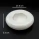 #BS1812-WT; Ceramic rock bowl 7 inches
