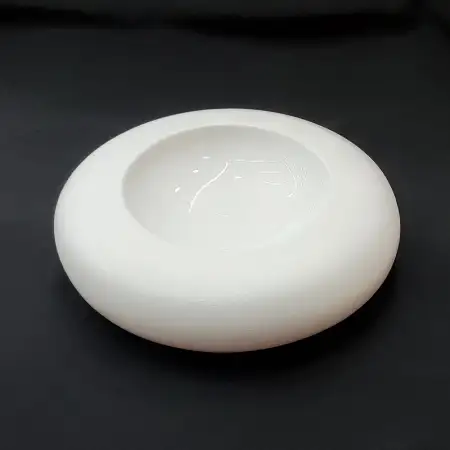 #BS1843-WT; Ceramic mushroom bowl 9 inch..