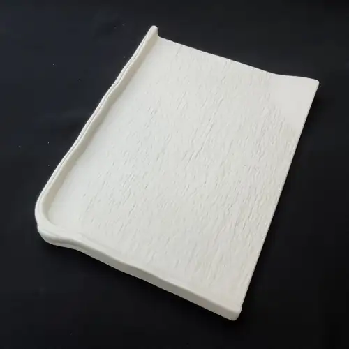 #BS1881-WT; Ceramic rectangular plate 23cm