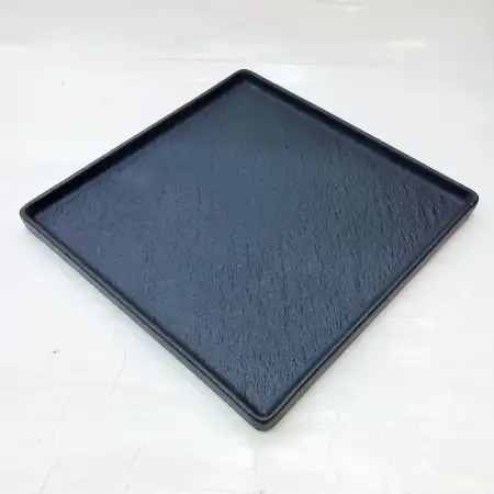 #BS1942-BK; Ceramic square plate 25cm..