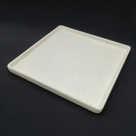 #BS1942-WT; Ceramic square plate 25cm..