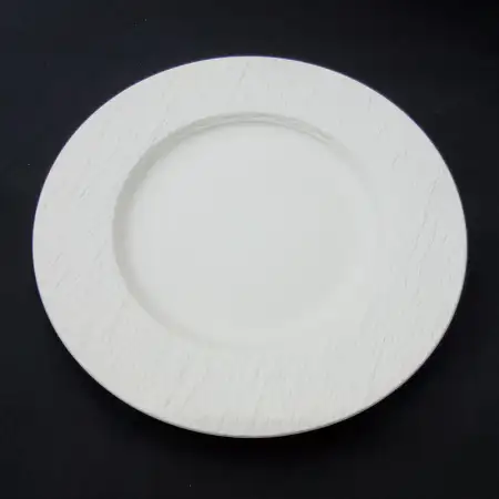 #BS1959-WT; Ceramic round plate 27cm..