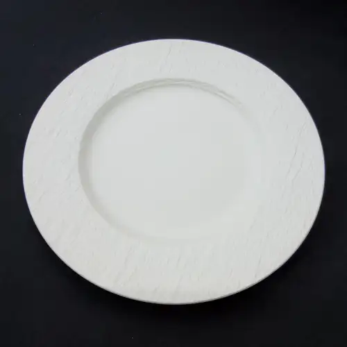 #BS1959-WT; Ceramic round plate 27cm