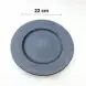 #BS1966-BK; Ceramic round plate 22cm