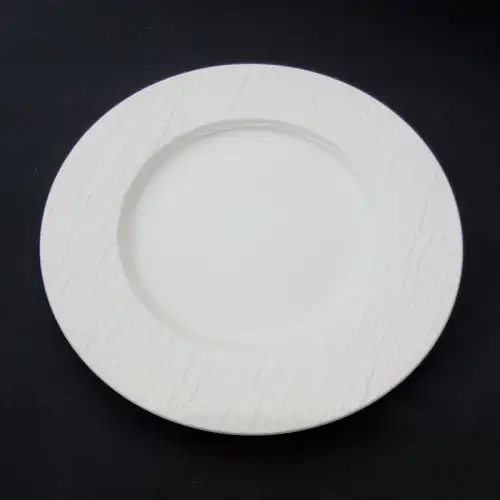 #BS1966-WT; Ceramic round plate 22cm