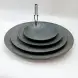 #BS5002-BK; Ceramic round plate 16cm